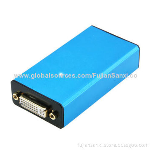 USB2.0 Display DVI Adapter (1,280 x 1,024), Supports Up to Six Simultaneous Displays
